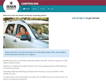 Tablet Screenshot of deakin.mycarpools.com.au